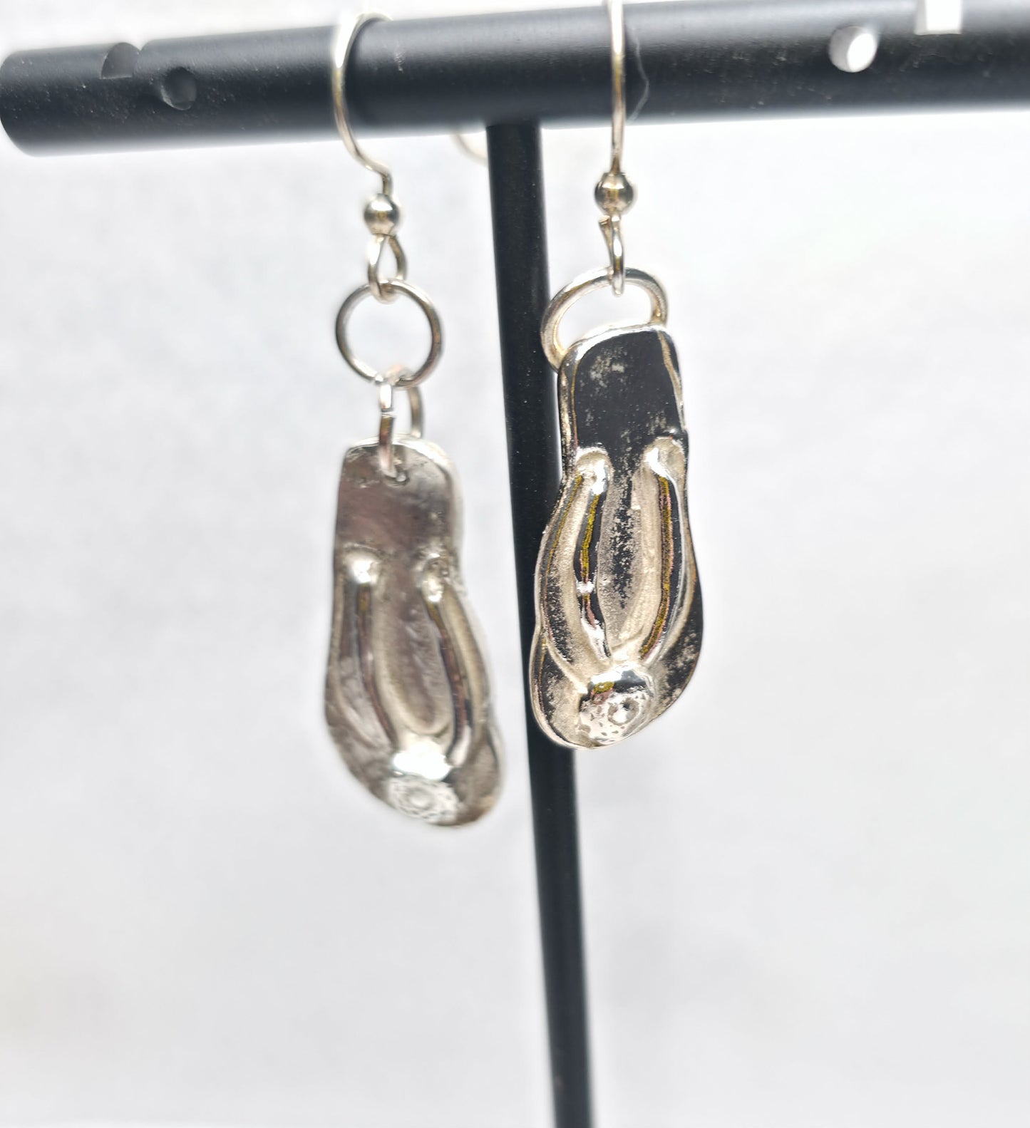 Silver Flip-Flop Earrings
