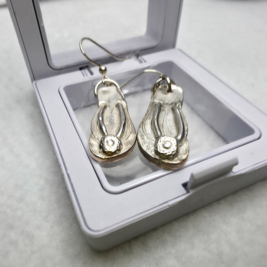 Silver Flip-Flop Earrings