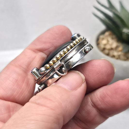 Sterling Silver with 14k Gold Locket