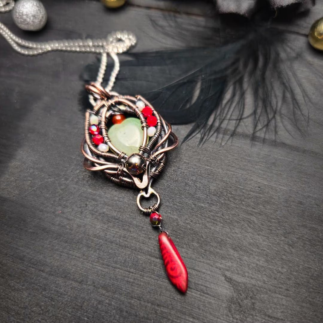 Antiqued Copper Aventurine Heart