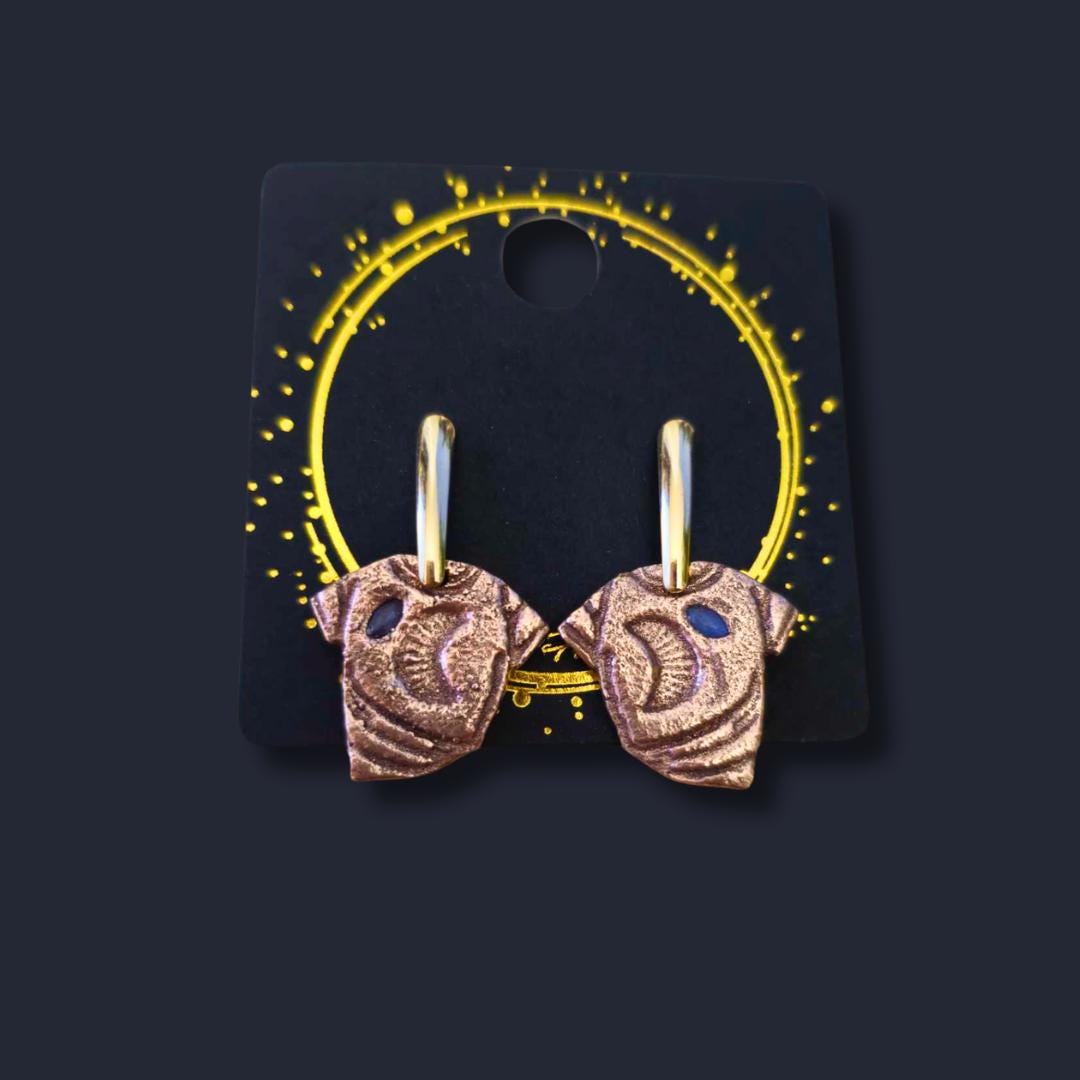 Funky Healing Copper T-Shirt Earrings