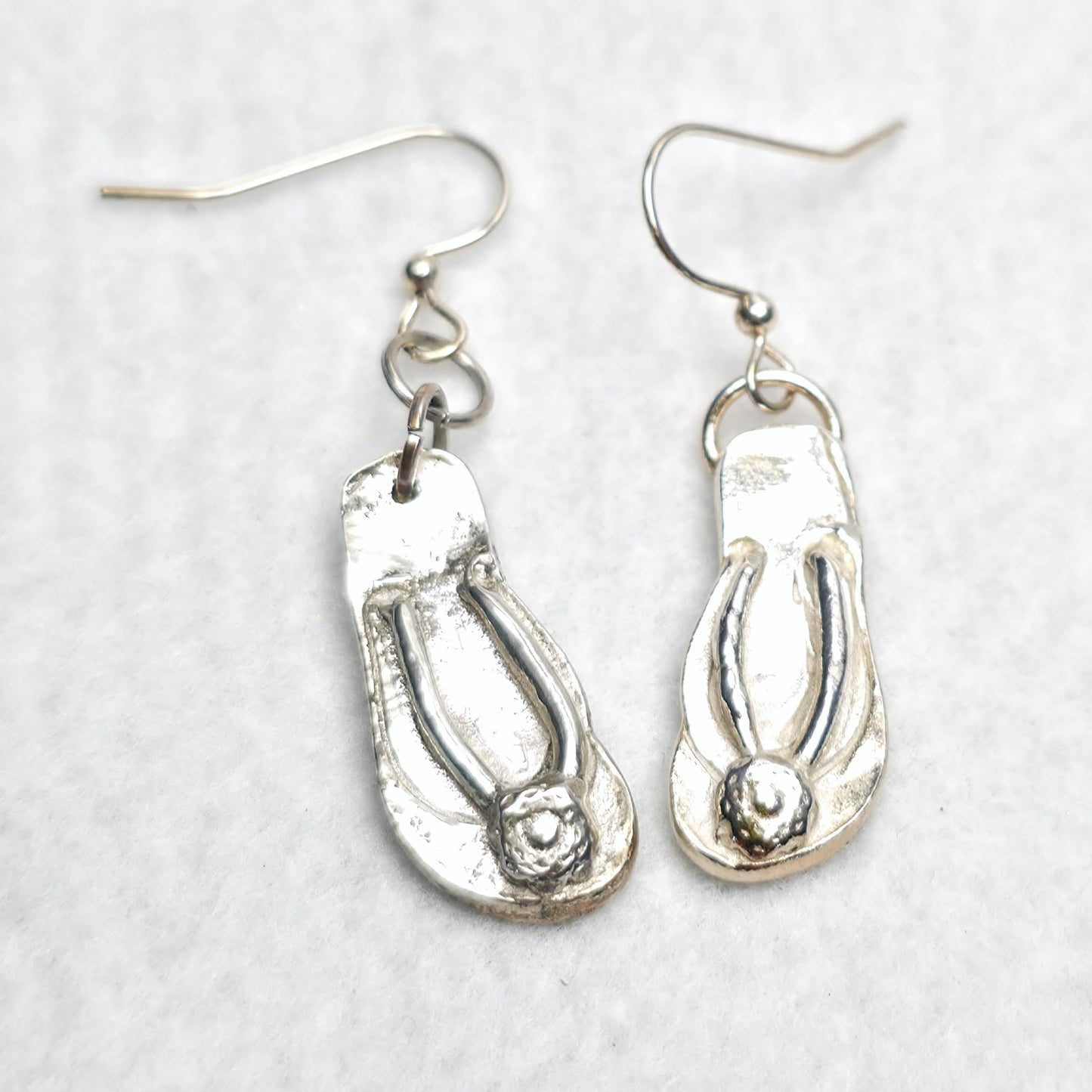 Silver Flip-Flop Earrings