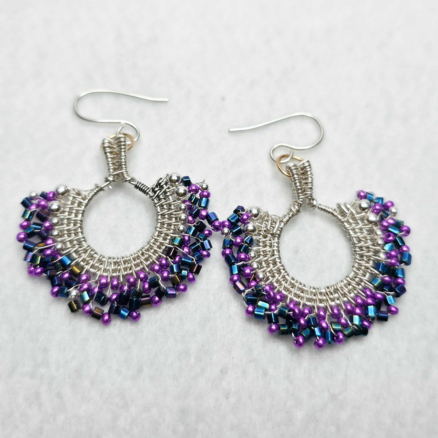 Custom Woven Fan Earrings – Made Just for You