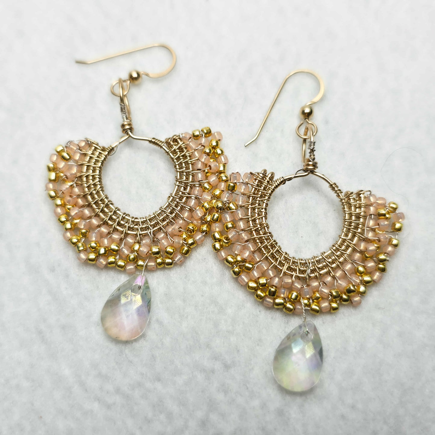 Custom Woven Fan Earrings – Made Just for You