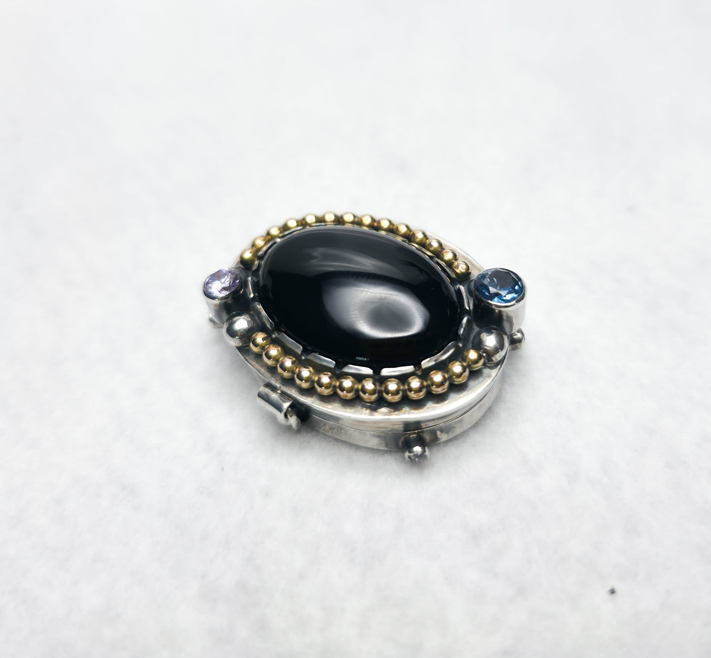 Sterling Silver with 14k Gold Locket