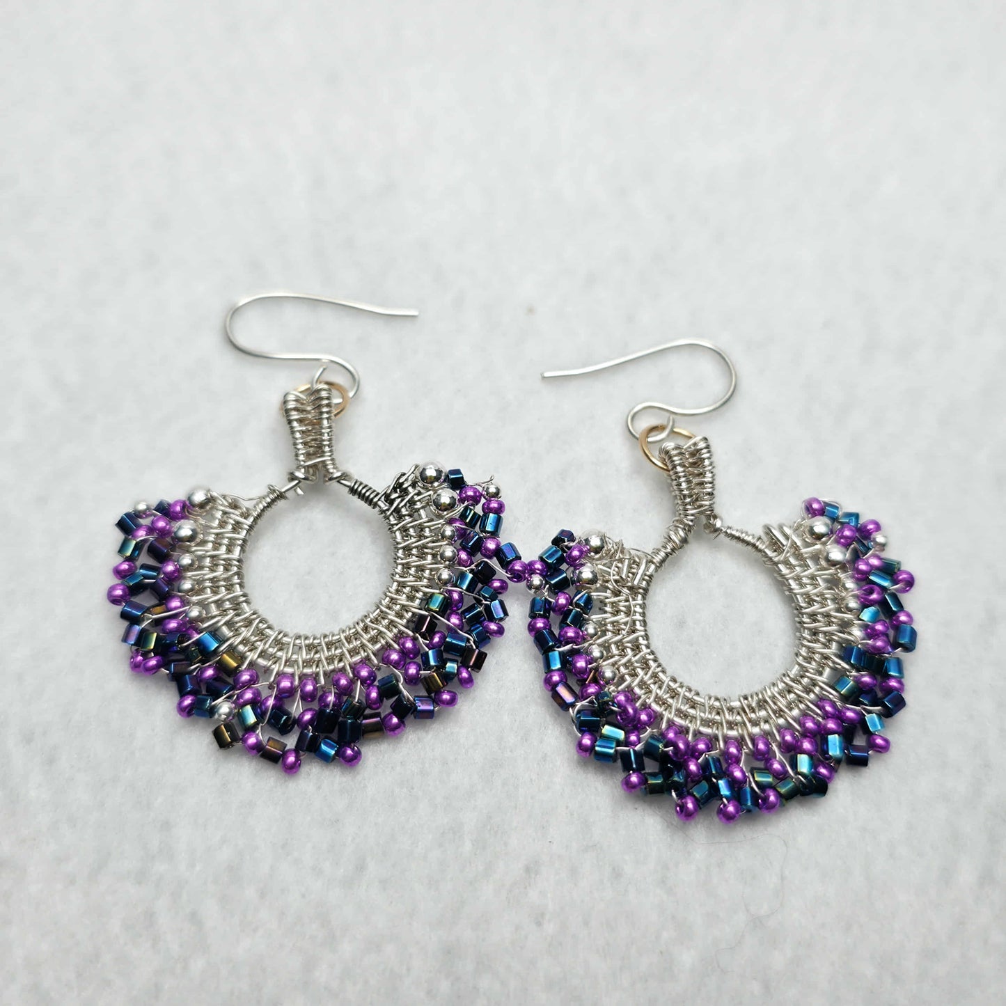 Custom Woven Fan Earrings – Made Just for You