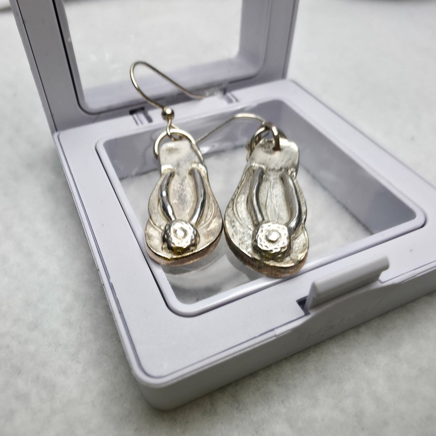 Silver Flip-Flop Earrings