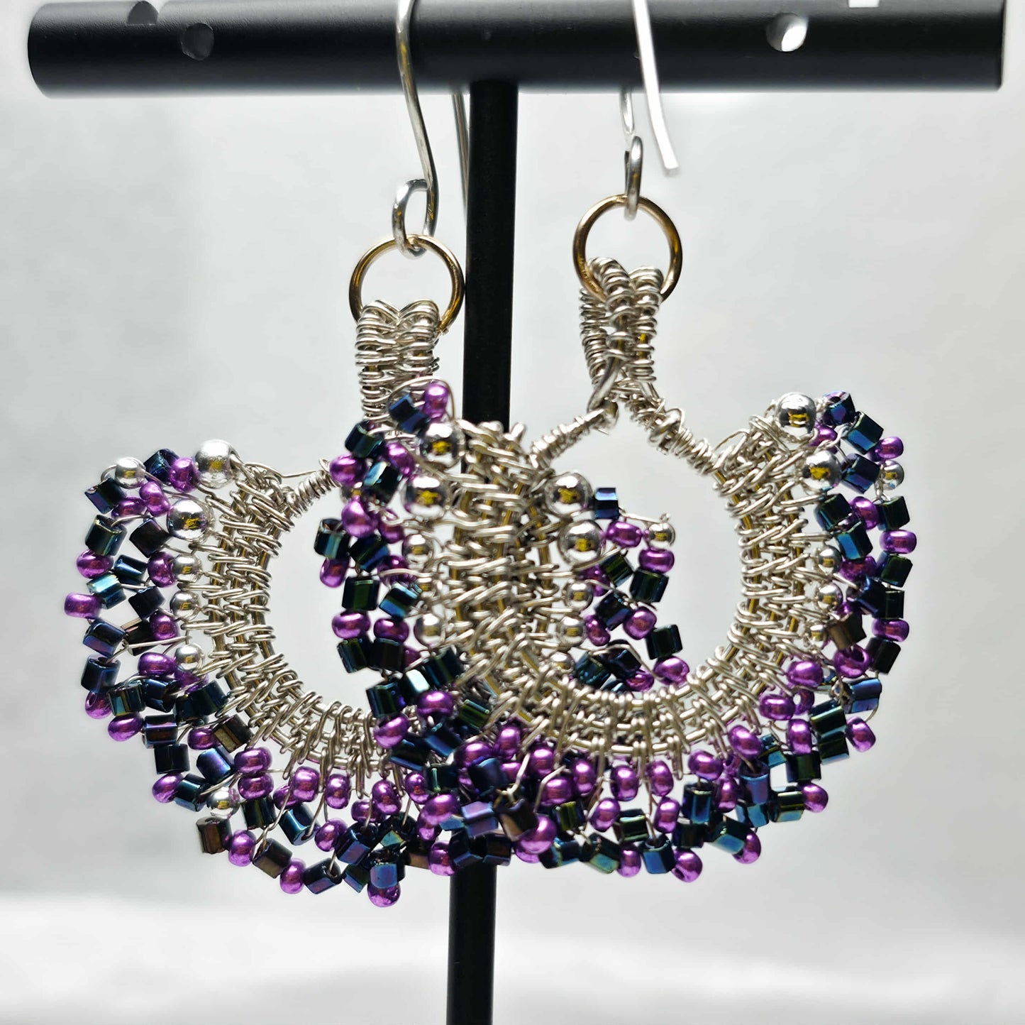 Custom Woven Fan Earrings – Made Just for You