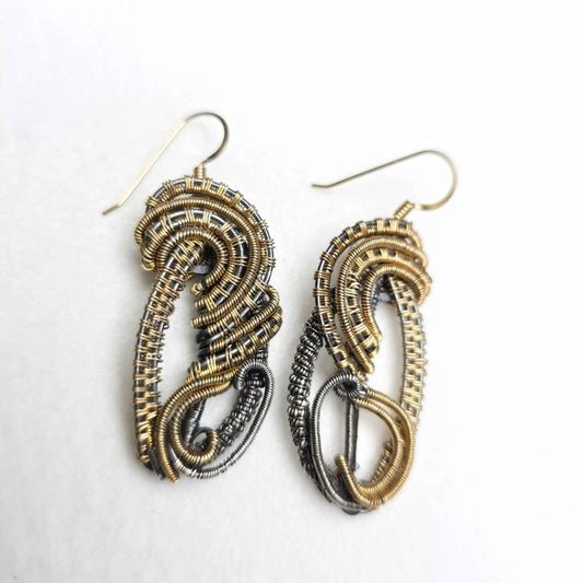 14k gold-filled Silver Dangle Earrings