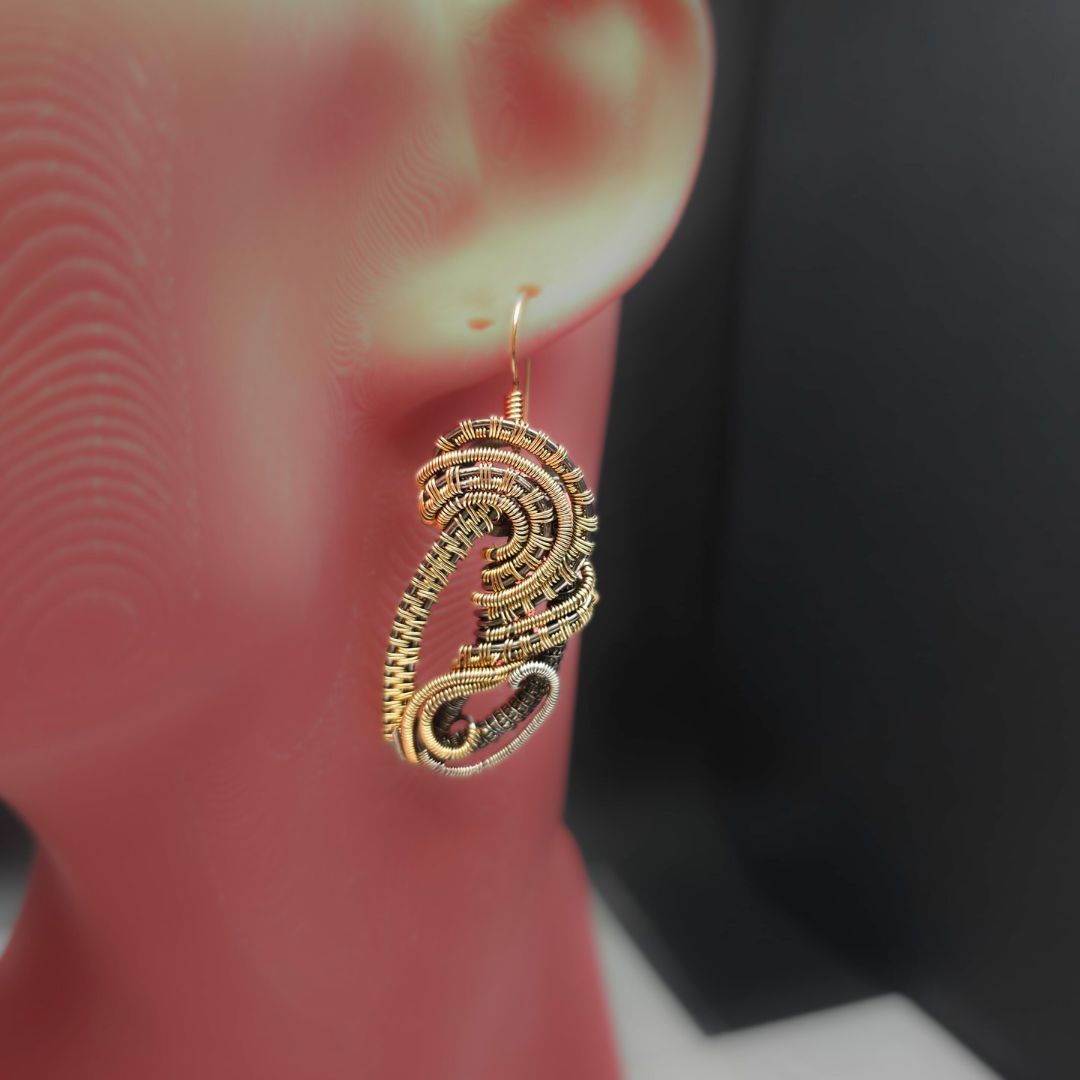 14k gold-filled Silver Dangle Earrings