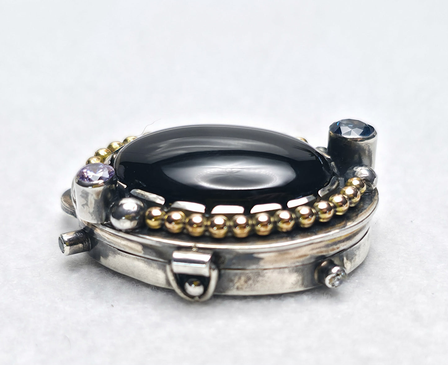 Sterling Silver with 14k Gold Locket