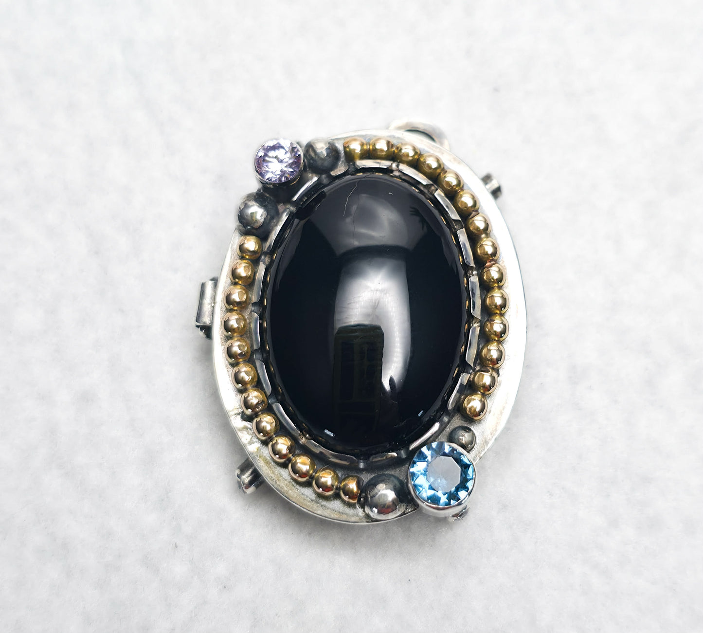 Sterling Silver with 14k Gold Locket