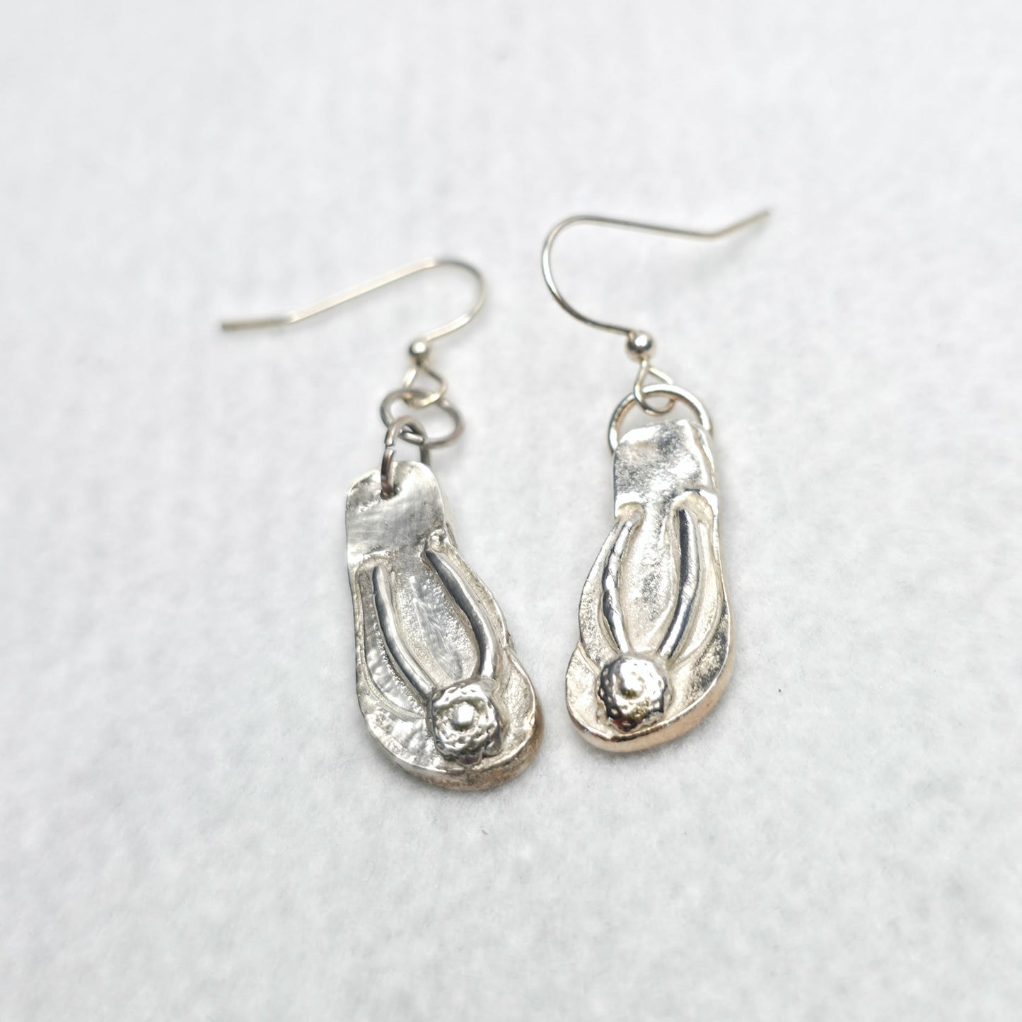 Silver Flip-Flop Earrings