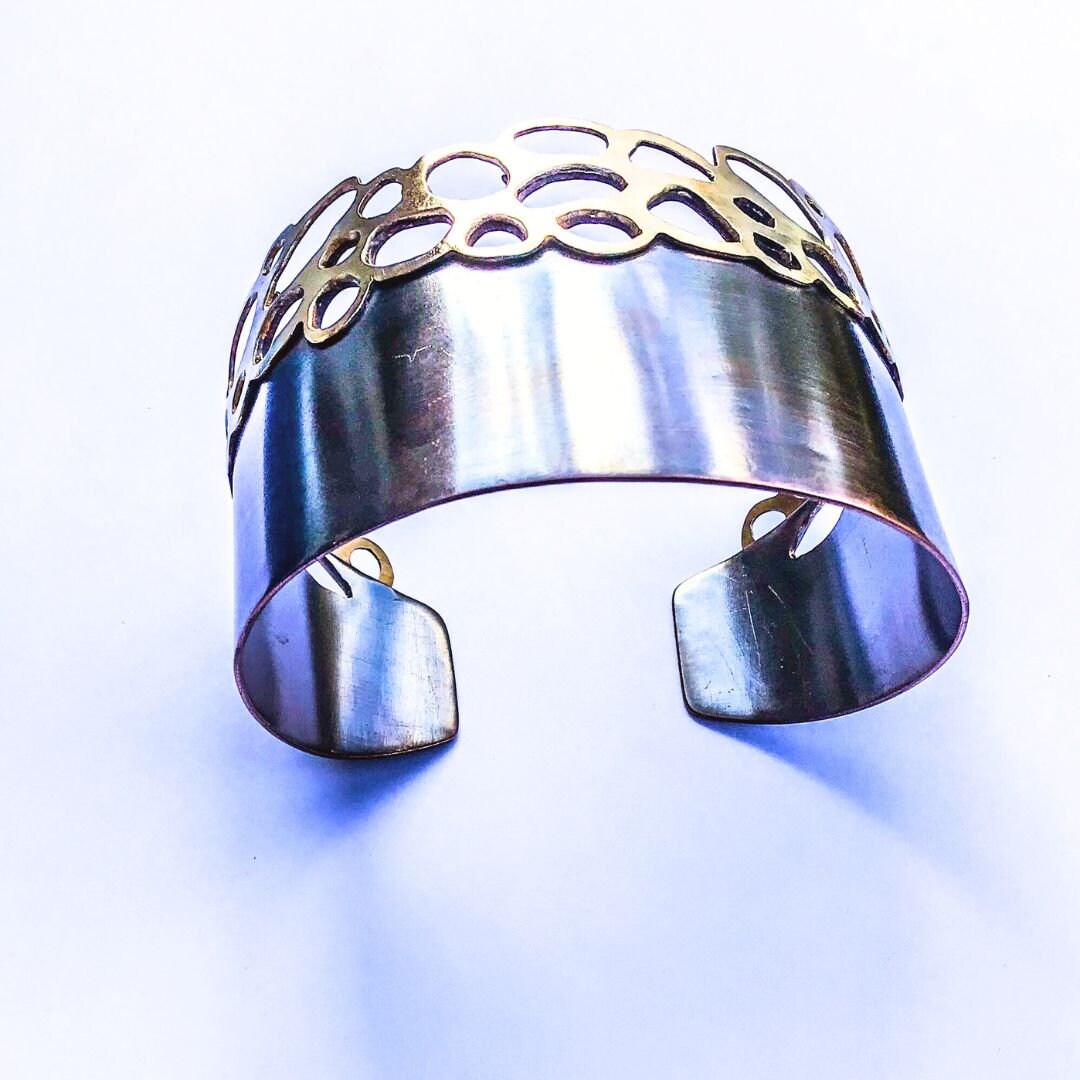 Antiqued copper cuff