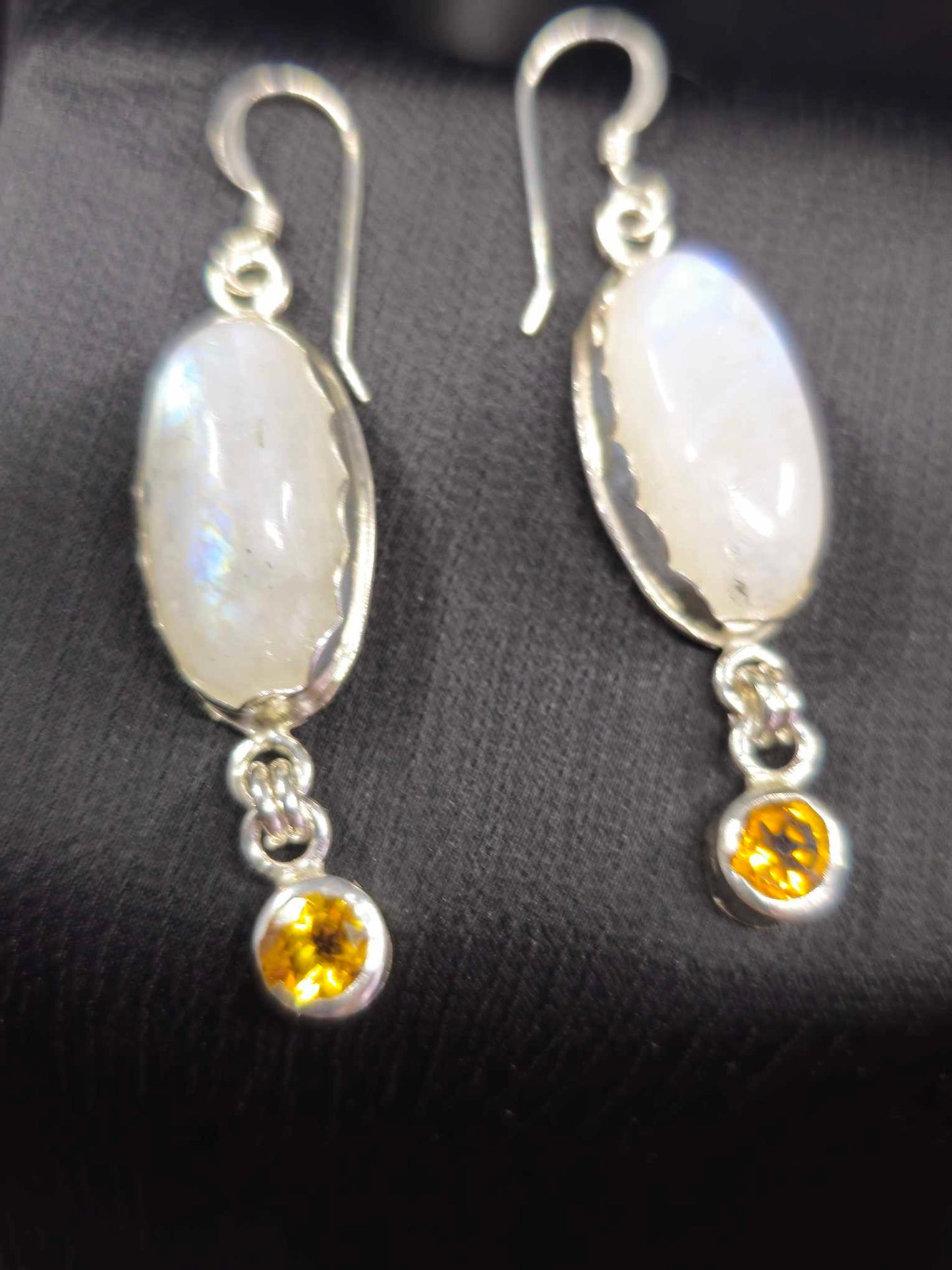 Rainbow Moonstone Earrings