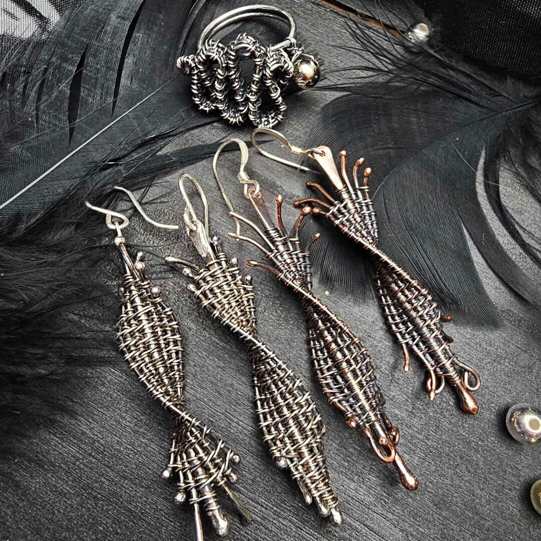 Sculptural  Woven Earrings