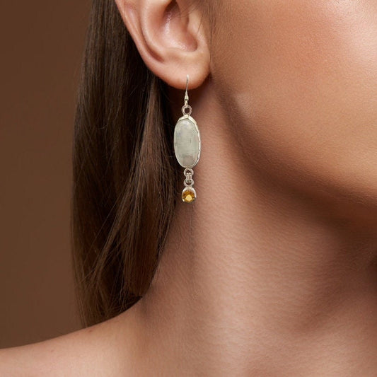 Rainbow Moonstone Earrings