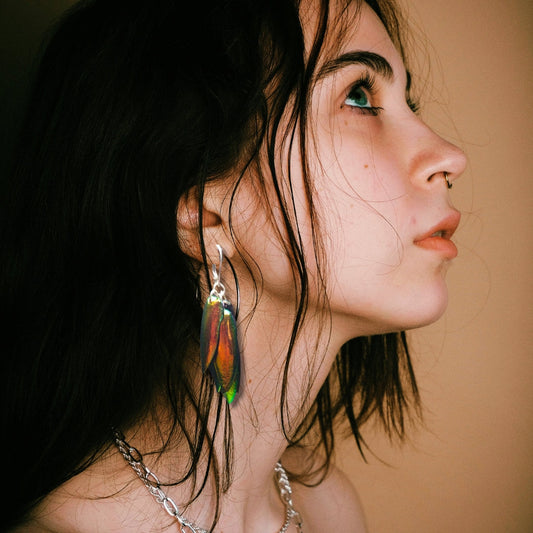 Beetle Wing Earrings