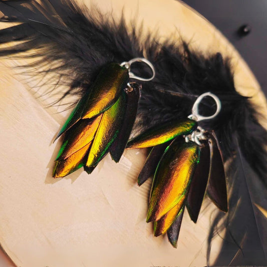 Beetle Wing Earrings