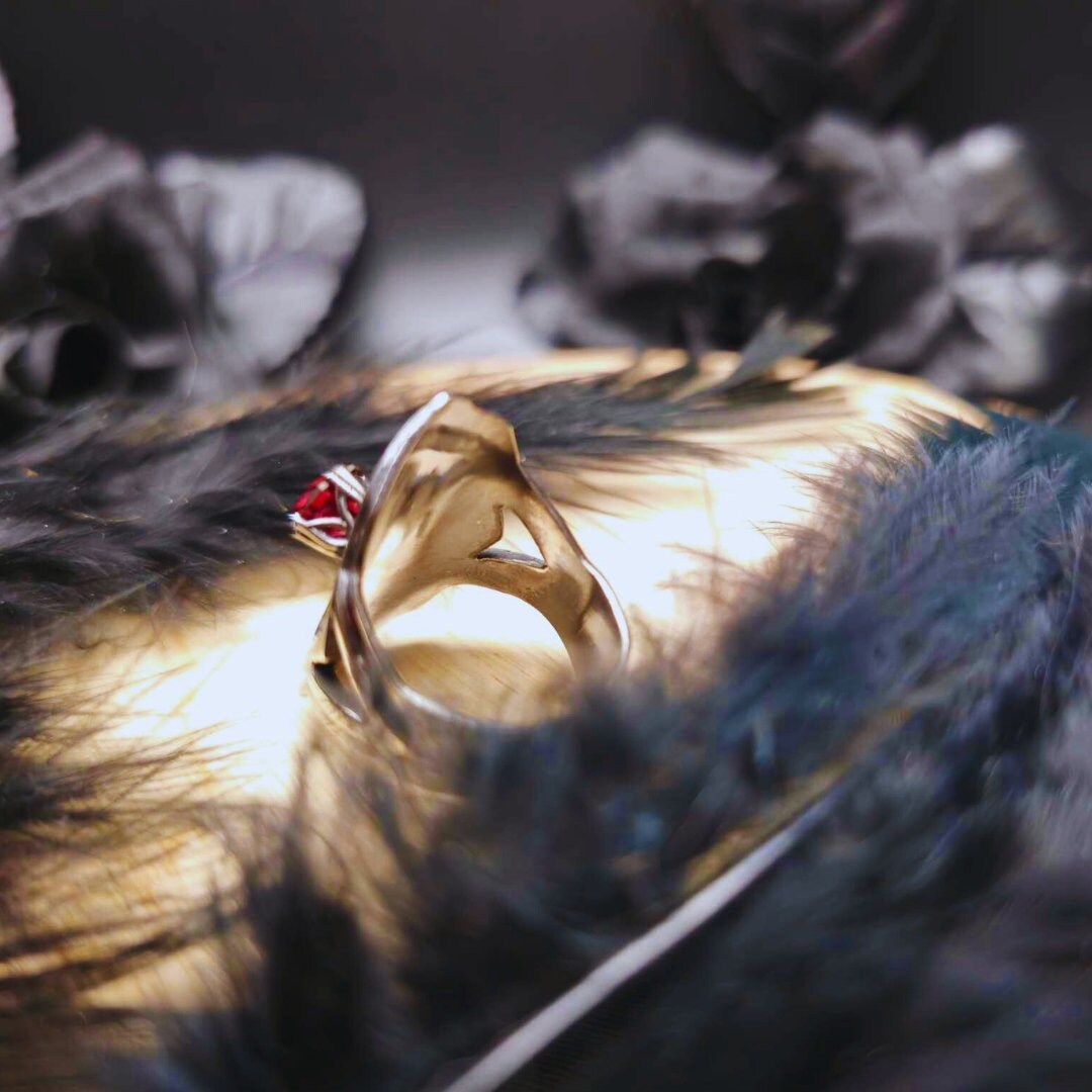 Handmade Red Garnet Sterling Silver Statement Ring