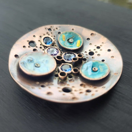 Copper Bubble Brooch