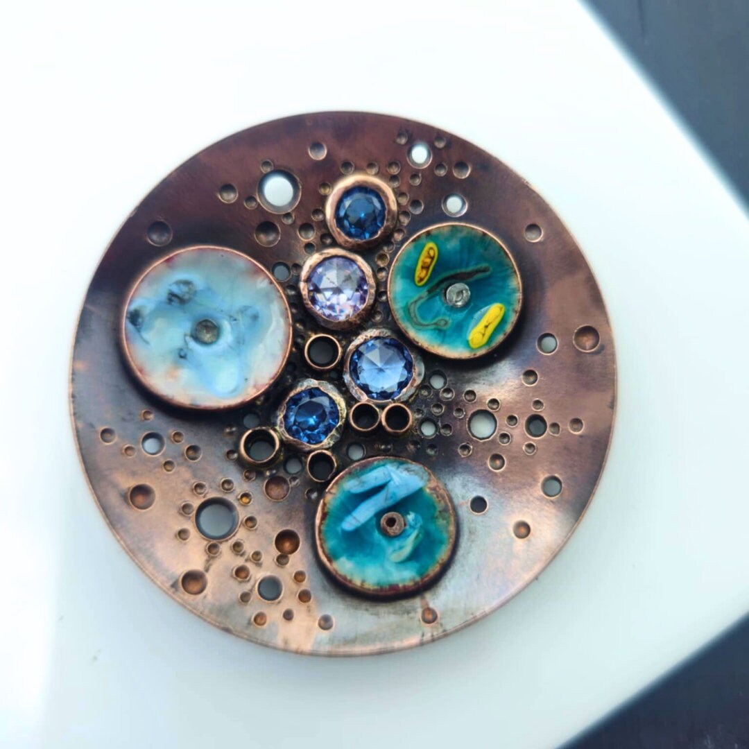 Copper Bubble Brooch