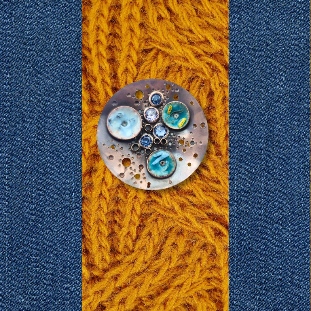 Copper Bubble Brooch