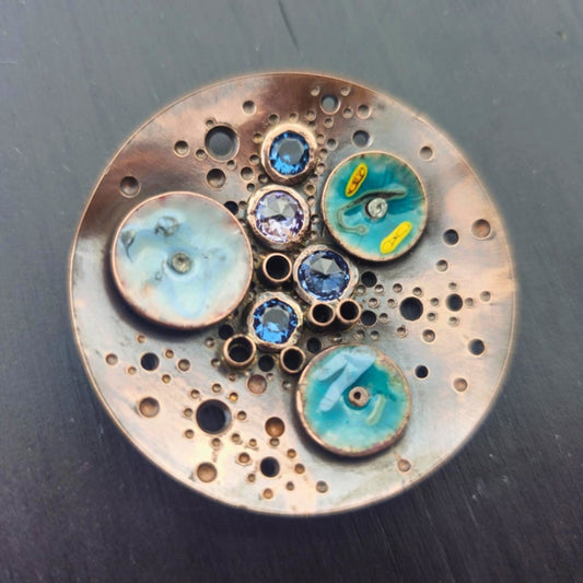 Copper Bubble Brooch