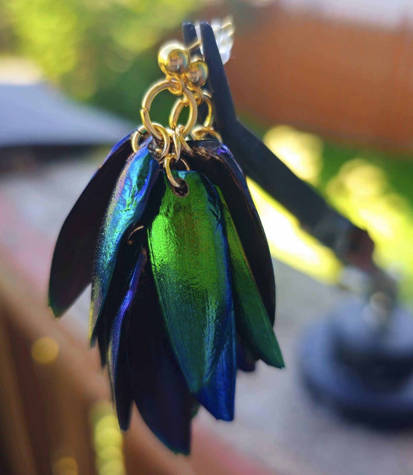 Beetle Wing Earrings
