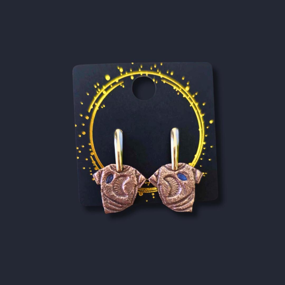 Funky Healing Copper T-Shirt Earrings