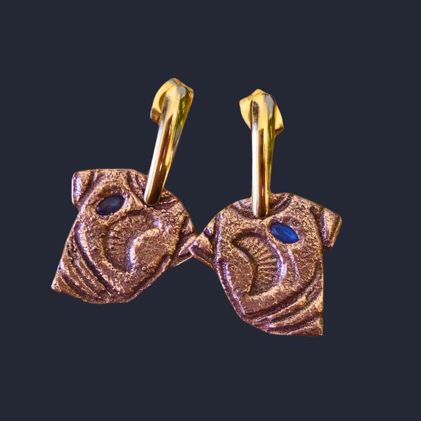 Funky Healing Copper T-Shirt Earrings