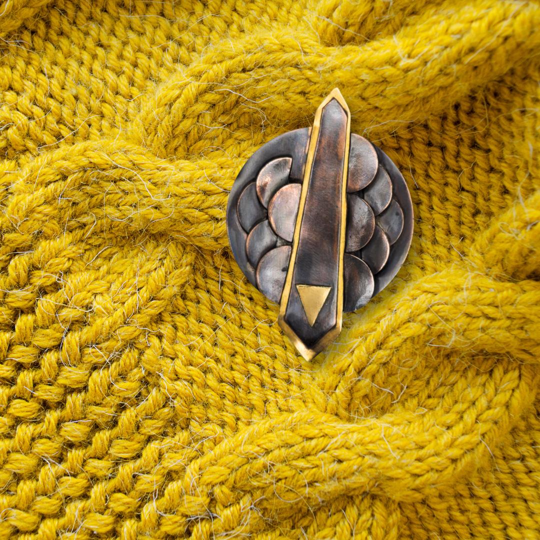 Dragon Scale Armor Inspired Brooch