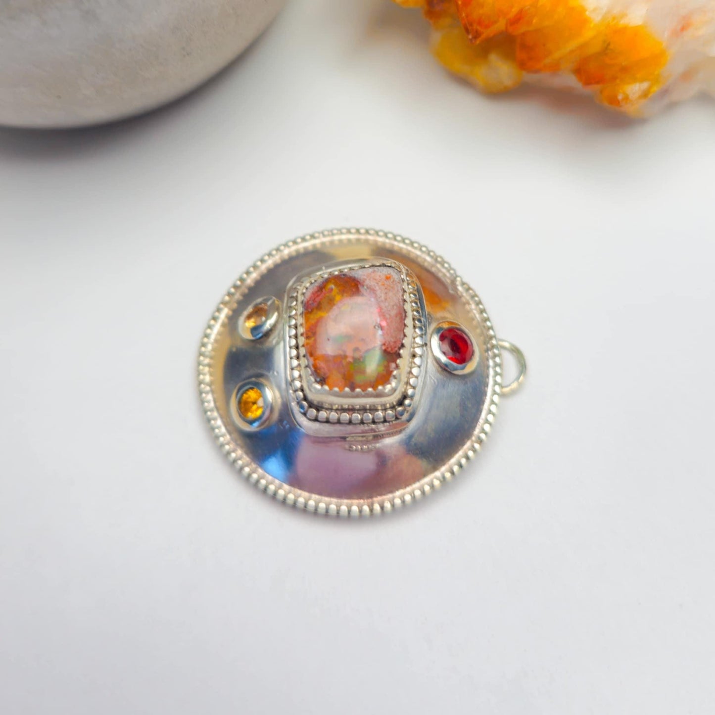 Mexican Fire Opal Brooch-Pendant