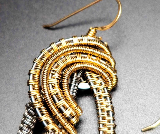 14k gold-filled Silver Dangle Earrings