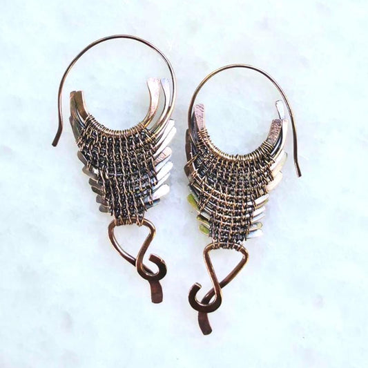 Forged Copper Earrings